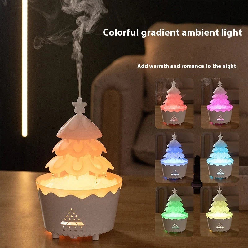 Ultrasonic essential oil diffuser with remote control, multi-color lighting, and automatic shut-off for a relaxing atmosphere in the home