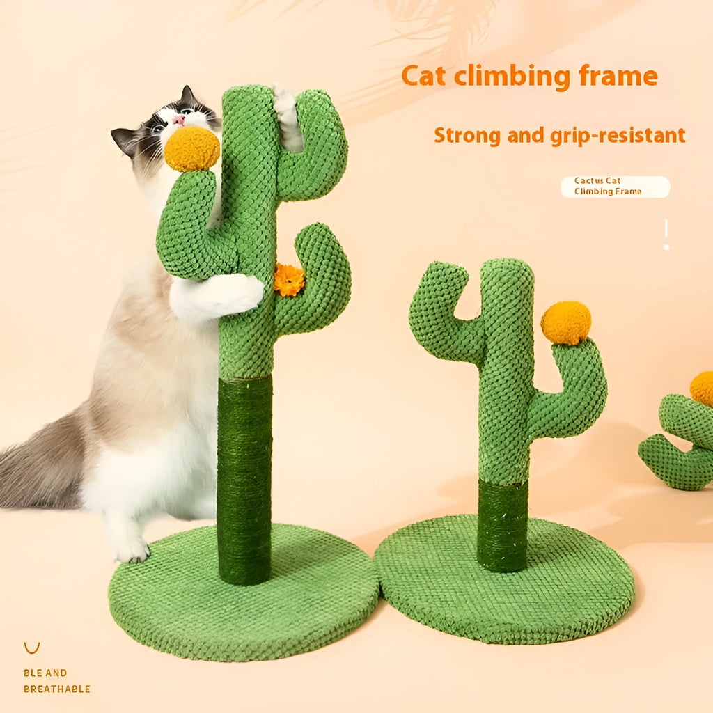Masson cactus design cat scratch board and coconut tree scratching pole made from cotton rope