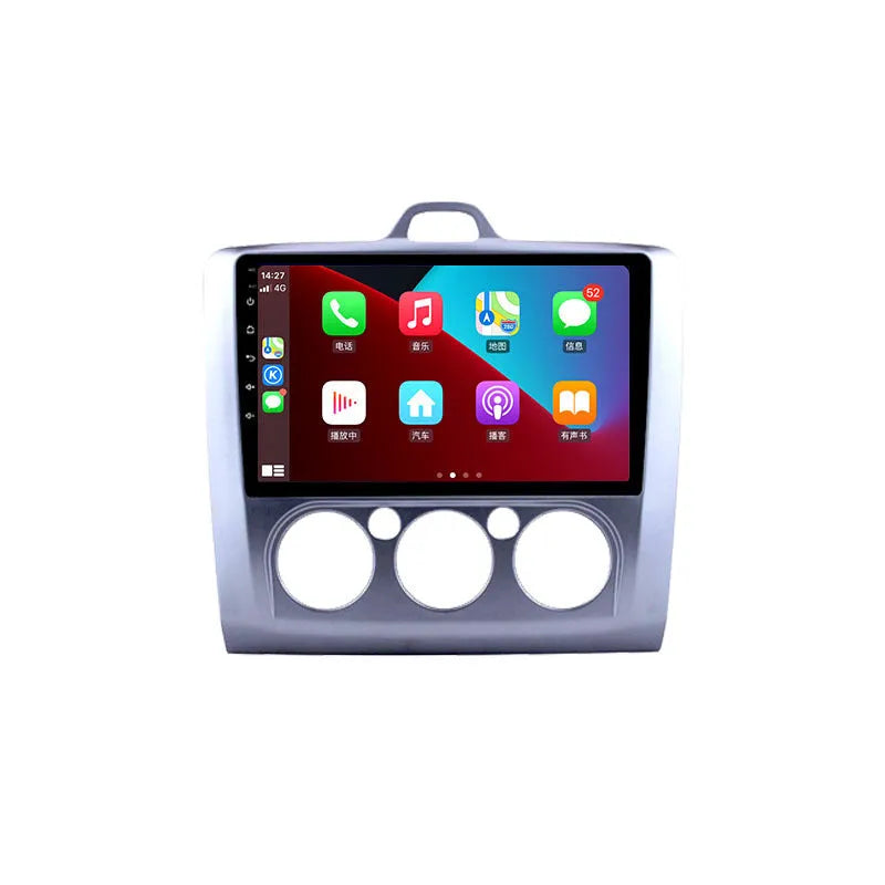 9-inch car stereo head unit with integrated manual air conditioning controls for Volkswagen Fox