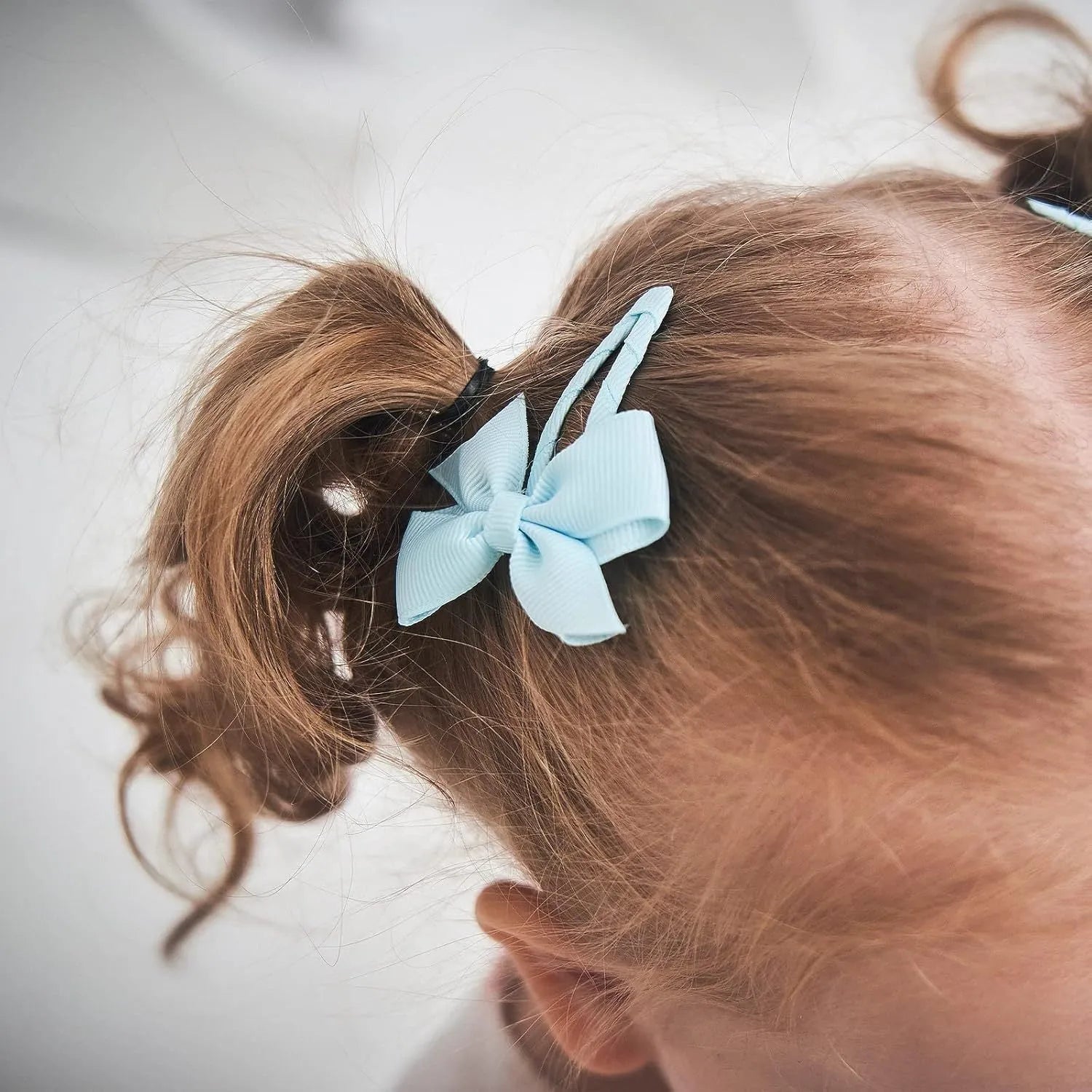 40 piece set of colourful grosgrain ribbon baby hair bow clips with wrapped snap clips