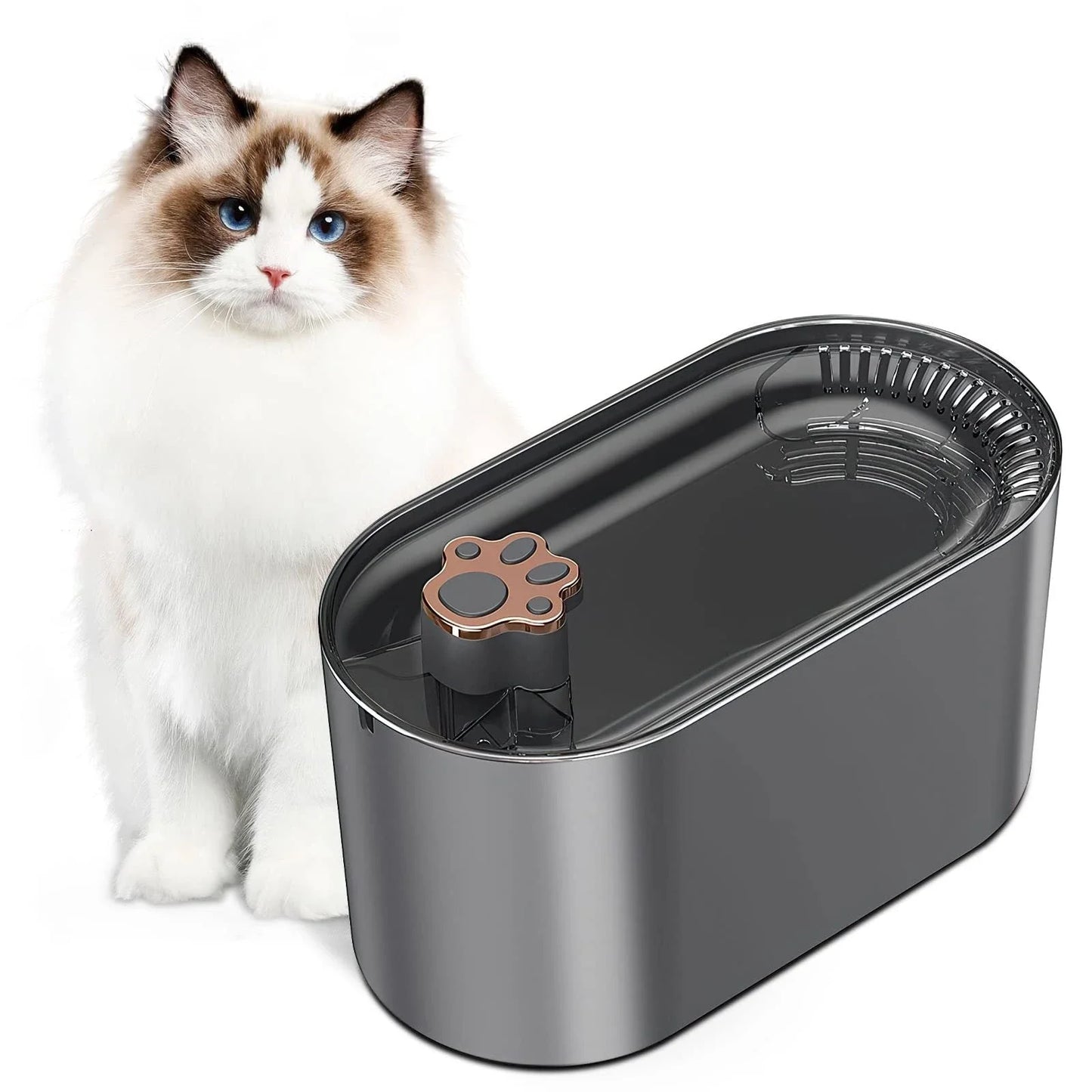 Quiet, Efficient Pet Water Fountain with LED Lights and 3-Liter Capacity for Cats and Dogs