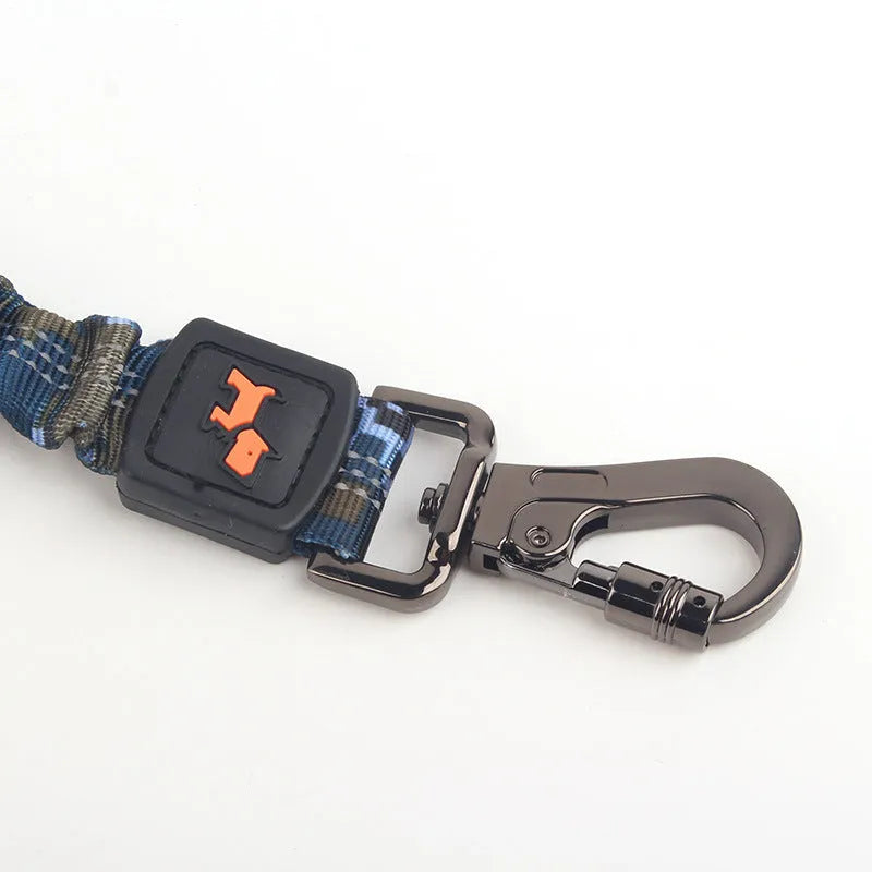 Elastic nylon dog leash for large dogs in camouflage, available in Short 80-120cm or Long 130-185cm