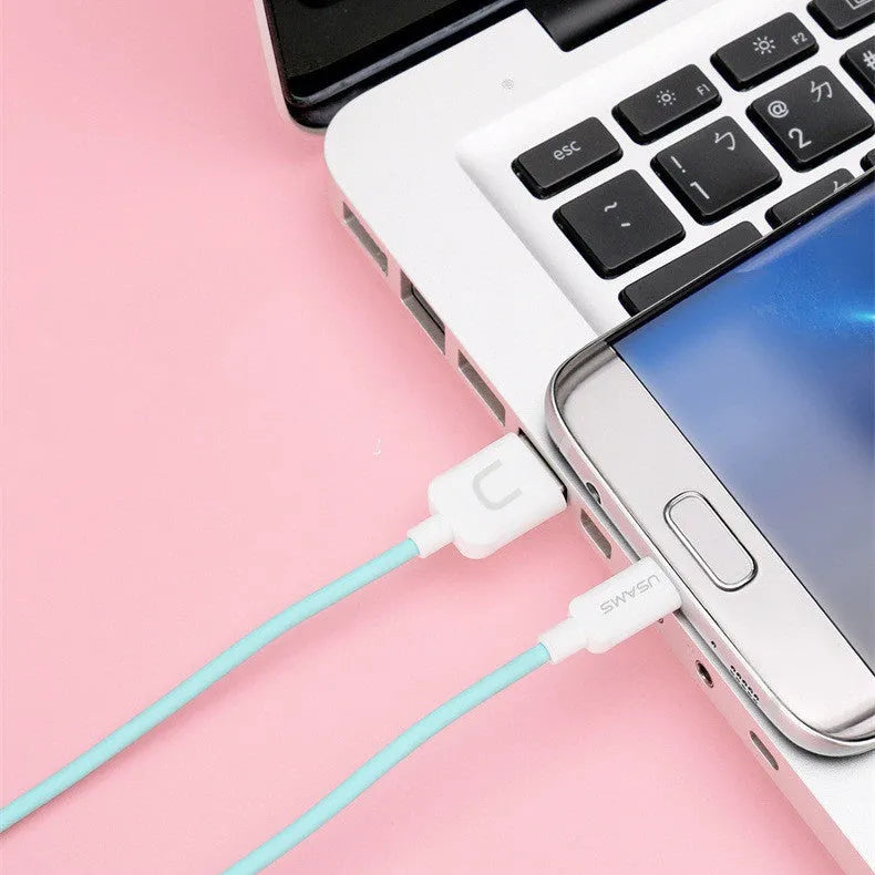 1 metre USB charging cable for Android phones in five colour options
