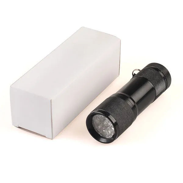 Black aluminium alloy Smart Vein Locator portable medical torch with red LEDs.