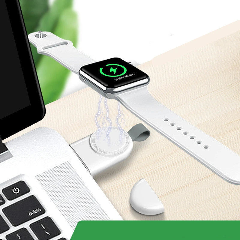 Magnetic wireless charger for Apple Watch with compact, portable design and advanced safety features