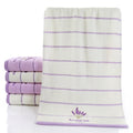 Pure cotton 32-strand embroidered face washing towel in green, 34x74cm, soft absorbent fabric