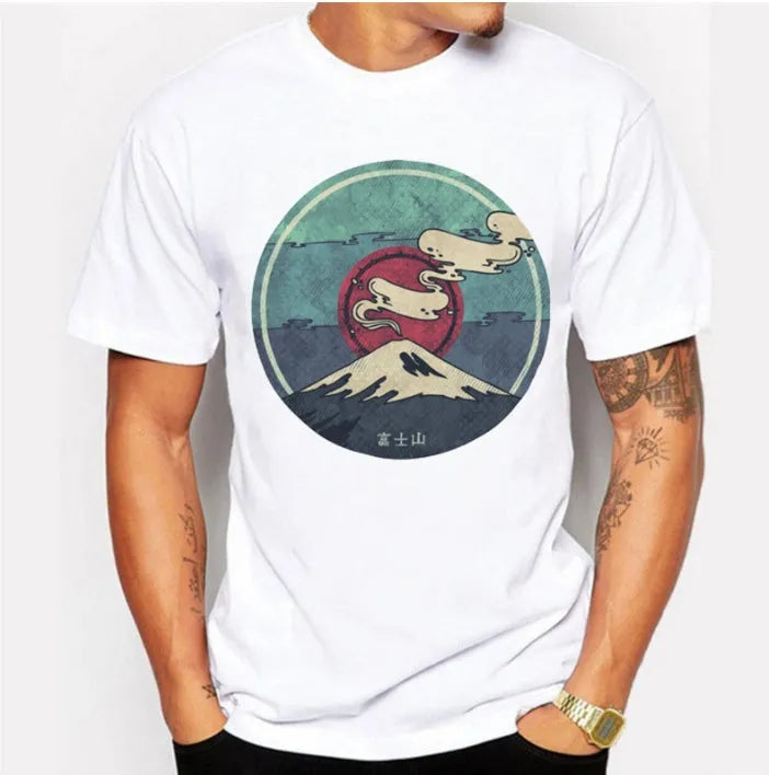 White cotton short sleeve T-shirt on plain background