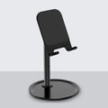 Aluminium alloy desktop stand holding mobile phone with black and silver colour options