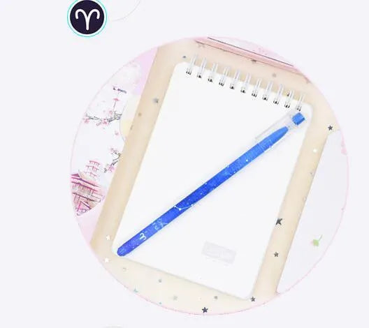Box containing 12 colourful Constellation quick-drying gel pens for office and writing tasks.