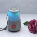 Wireless Bluetooth TG168 Colourful Lightspeaker with 10M Range, 52mm Driver, 5W Output, 1100-1200mAh Battery, 3H Playtime, Multi-Colour Options Black Blue Camouflage Green Red Silver Grey, 86.7x86.7x127.2mm Size