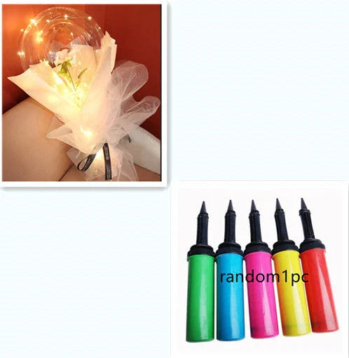 Luminous Balloon Rose Bouquet with LED lighting creating a magical ambiance for celebrations