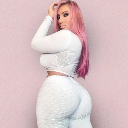 Sculpting leggings with booty-lifting and anti-cellulite features, available in a variety of colors and sizes