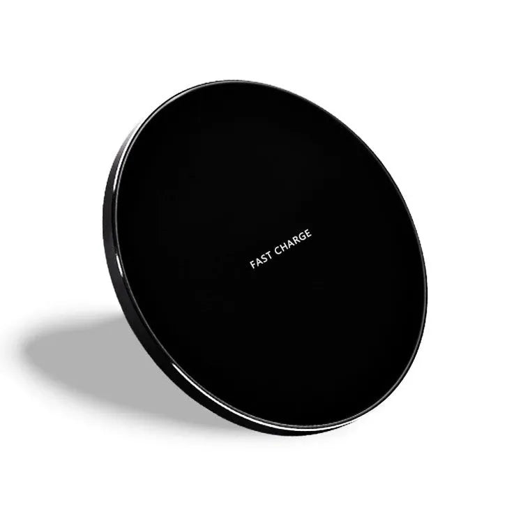Ultra-thin square wireless charging pad in black, red, white, or yellow colour, showing slim 6.5mm profile.