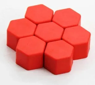 Set of 20 silicone car wheel nut covers in various colours including blue green red violet yellow for rims exterior bolt caps