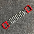 Chest expander training exercise equipment with carbon spring and ABS plastic frame, displayed in blue colour