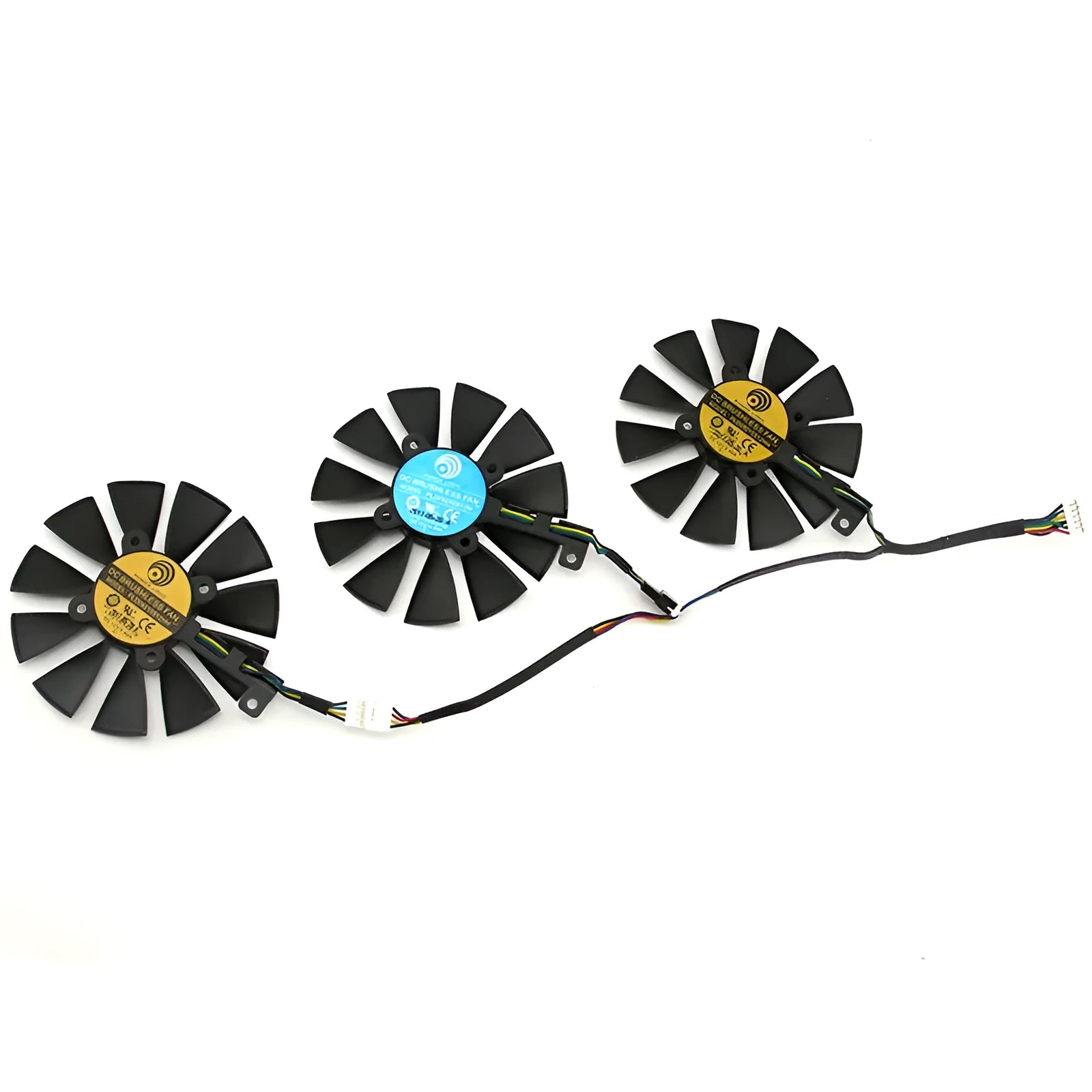 Square replacement cooling fan for ASUS graphics cards with 4-pin connector
