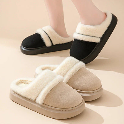 Cozy cotton slippers for women in various colors, featuring a plush interior and non-slip soles for comfortable, stylish home wear