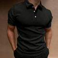 Men's loose fit button detail T-shirt in cotton blend fabric available in multiple colours
