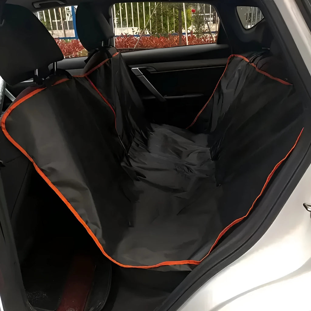 Black fabric pet anti-fouling pad for car rear seats with adjustable straps for SUV fit