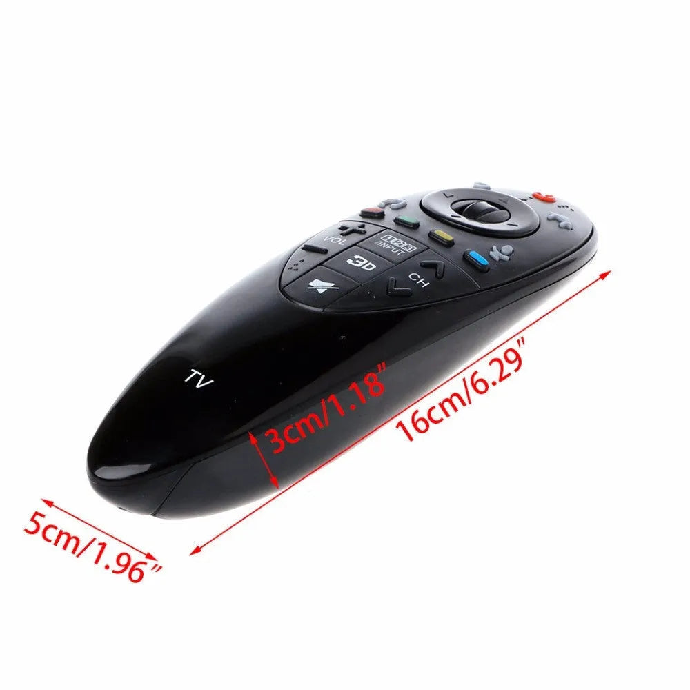 Black universal remote control for LG AN-MR500G Smart TV with AA battery compartment