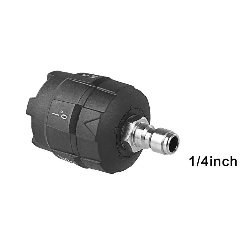 Five-in-one multi-functional spray nozzle for high-pressure water gun on white background
