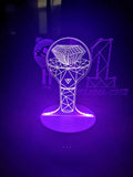 Clear acrylic stand with LED base displaying BTS Light 101 Tower Gem light stick replica