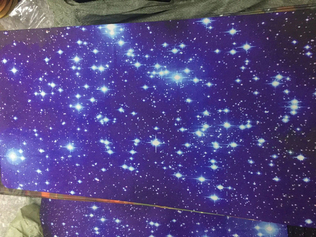 Blue star mouse pad with high-density fabric surface and natural rubber anti-skid base, available in multiple sizes