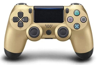 Wireless PlayStation 4 Controller in various color options, including purple, transparent red, grey camouflage, camo blue, and more.