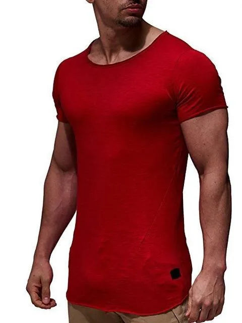 Men's short sleeved modal T-shirt in solid colour, available in six colours and sizes M to 3XL.