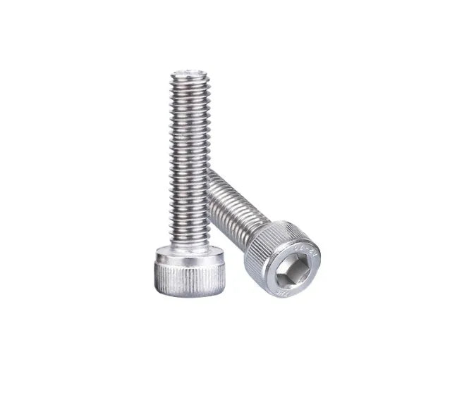 Stainless steel turntable cartridge mounting kit with allen bolts, nuts, washers and Allen keys