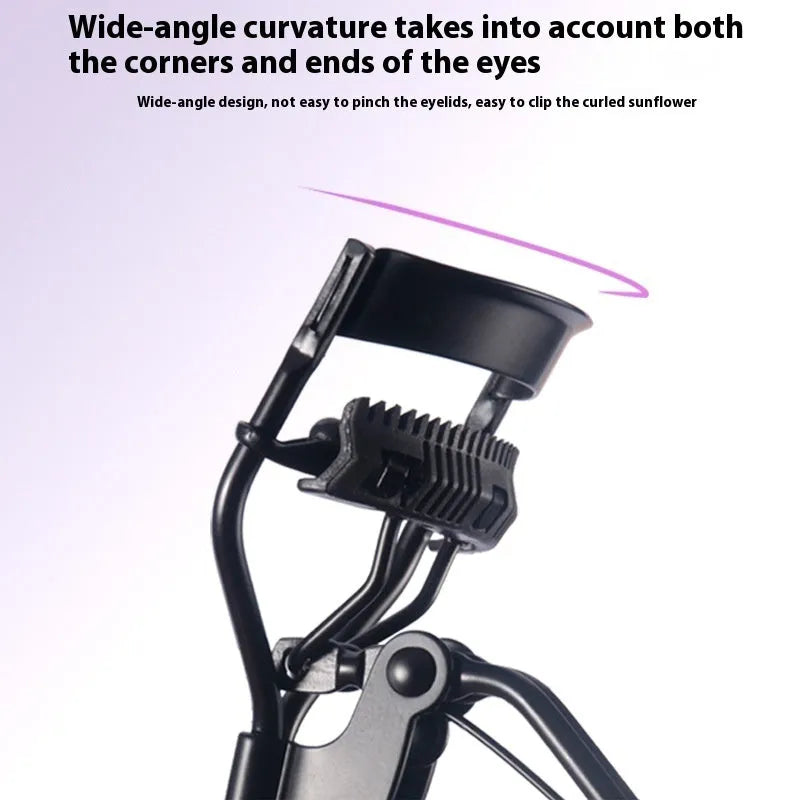 A4 manual eyelash curler with black ribbon comb attachment