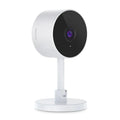 White FLASH FISH gun-style WiFi security camera for indoor home monitoring with 1080p HD and night vision.