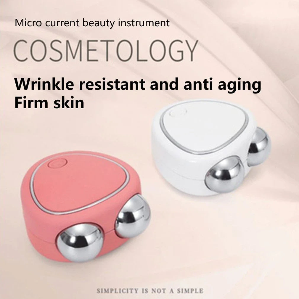 Micro-Current Facial Massager with Scraper Micro-Chain for Lifting, Firming, and Reducing Puffiness