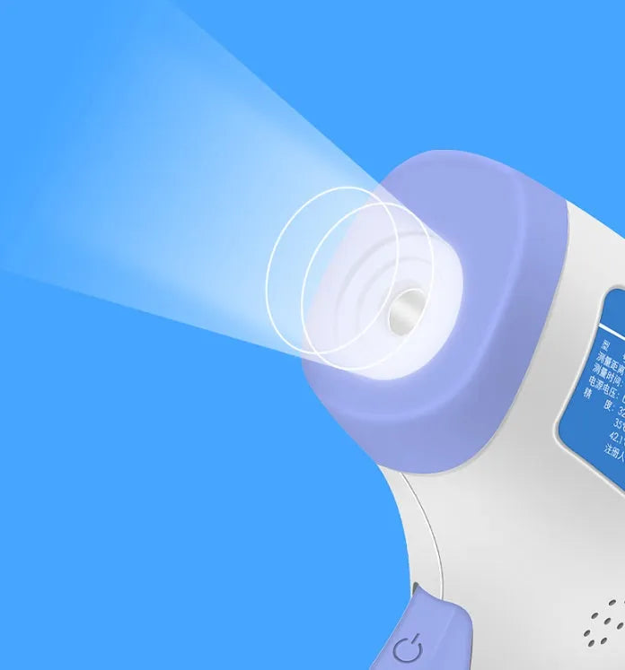 White RAK-FI03 infrared forehead thermometer, non-contact, 1-5cm distance, 32-43.9°C range