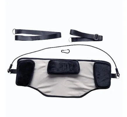 Neck traction hammock with adjustable ribbon, Oxford cloth back, velvet surface, door-mounted for neck pain relief