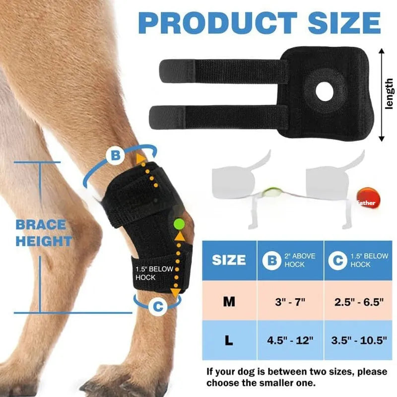 Black polyester dog leg guard wrap for knee injury recovery support