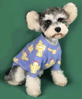 Coral fleece dog sweater in purple, available in sizes S to XXL for autumn winter warmth