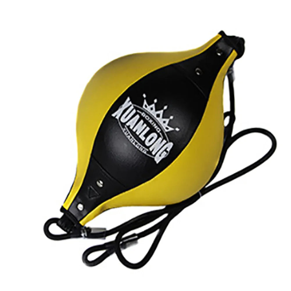 PU leather boxing speed ball with high-elastic hanging rope, 170cm full length, 30x15cm ball, adult training