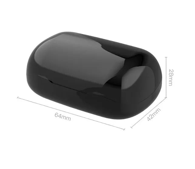 Sports mini in-ear Bluetooth 5.0 headphones with 8mm copper ring speaker and food silicone ear caps