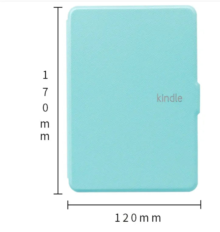 Kindle ebook leather case for Paperwhite 899 and 958 in microfiber leather, 170mm x 120mm x 10mm, shown in available colours