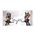 Frameless children's graffiti canvas print, abstract modern wall art, 20x40cm to 70x140cm