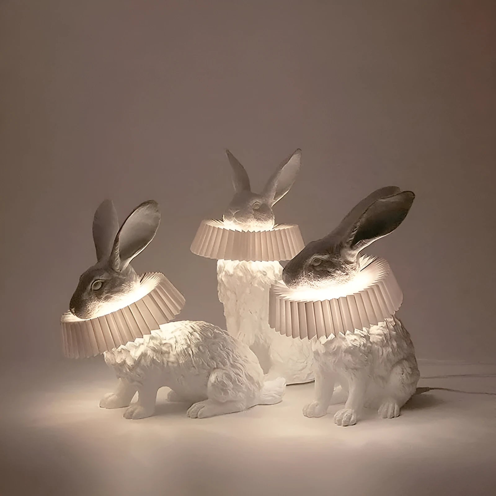 Creative designer simple bedroom table lamp in four posture options with graphic customisation capability