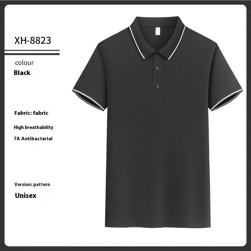 Antibacterial slim fit lapel polo shirt in T800 Solona fabric shown in light blue colour.