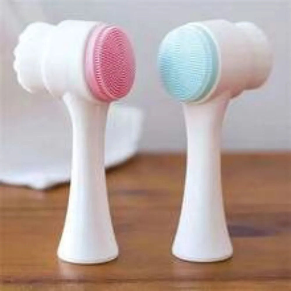 Blue pet paw brush with nylon bristles for gentle grooming of dog and cat paws
