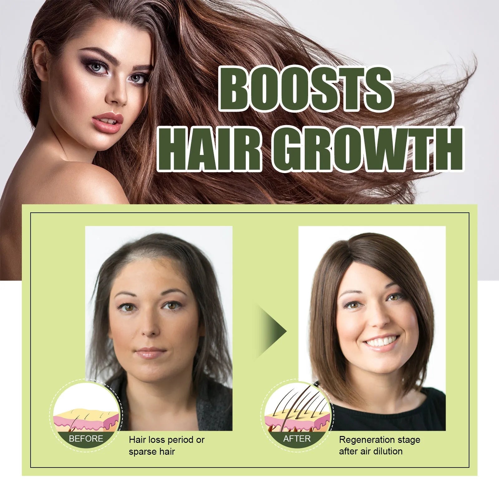 60ml bottle of hair care essential oil for repairing hair fall, dry ends and brittle hair