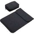 Padded polyester notebook case for laptop in 230mm-390mm length zip closure dark gray
