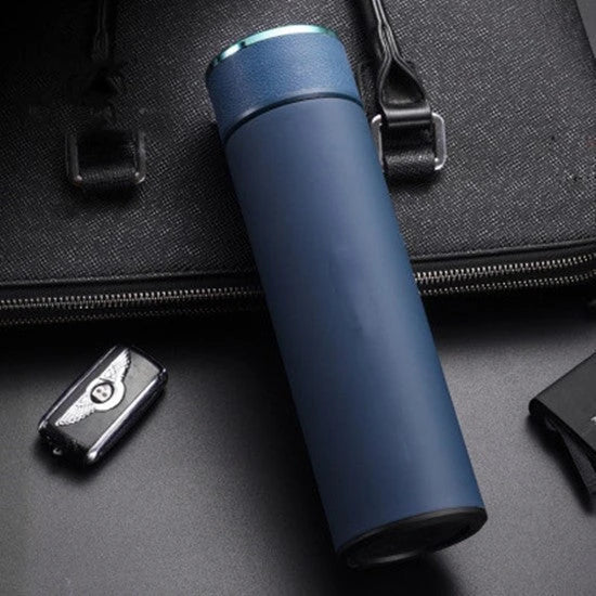 Stainless steel business mug with touch temperature sensor technology for precise temperature monitoring