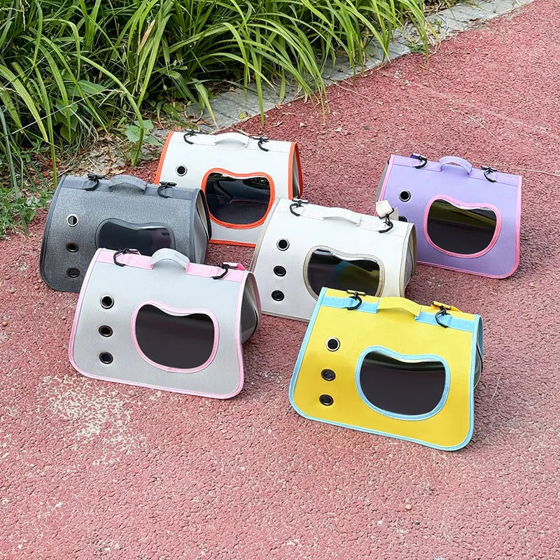Crossbody pet outing bag in Oxford cloth with single-shoulder design and medium capacity