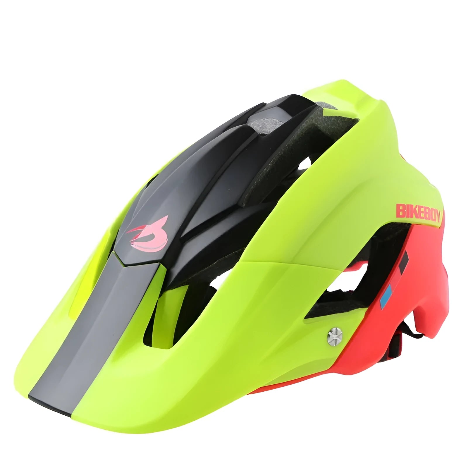 Adult mountain bike helmet in Black with PC outer shell and EPS liner, plain pattern