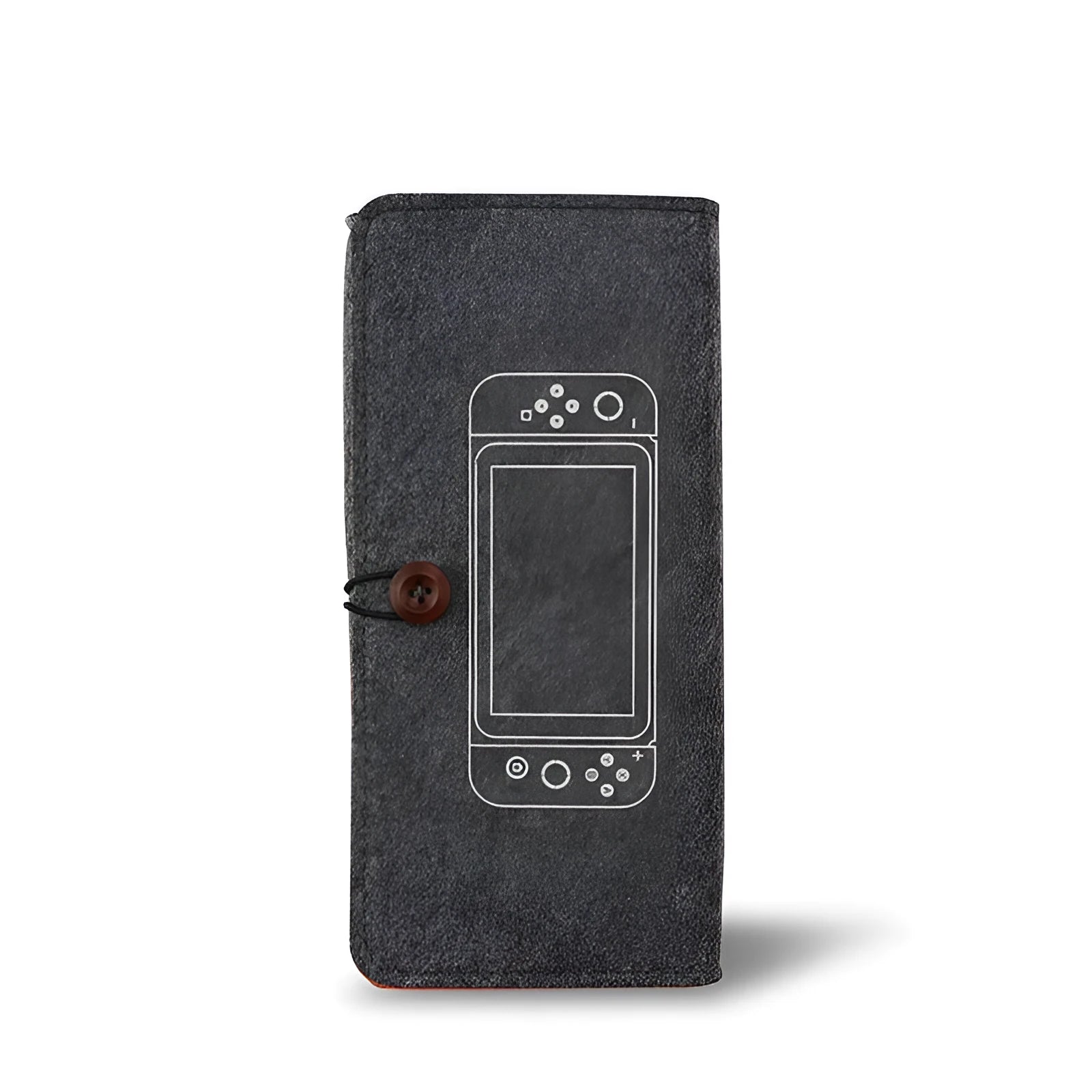 Felt pouch bag for Nintendo Switch with game card slots and double-layer storage